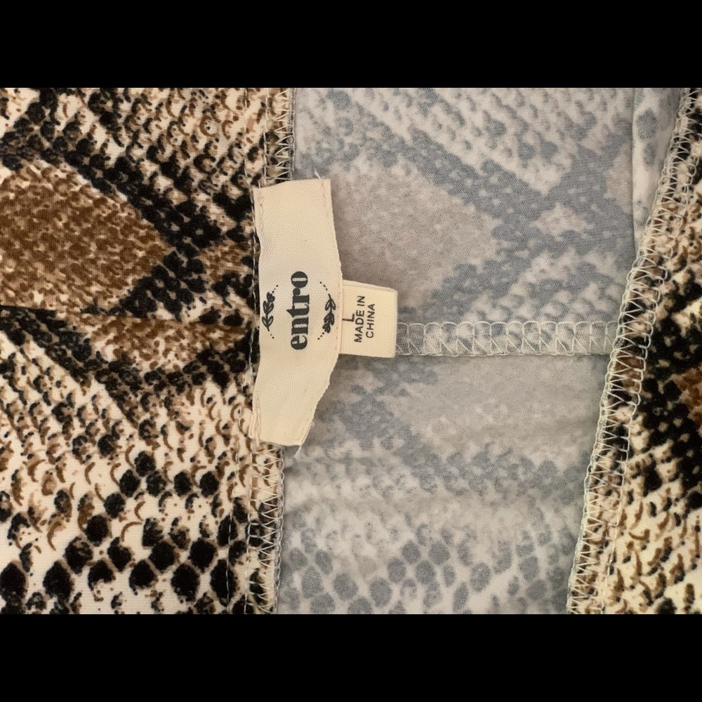 Entro Snakeskin Python Print Flare Bottom Pants - image 8